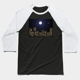 Full moon over the city Baseball T-Shirt